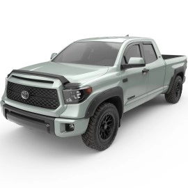 EGR 575091 - Dark Smoke Front & Rear In Channel Window Visors For 07-21 Toyota Tundra EC
