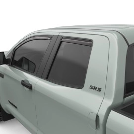 EGR 575091 - Dark Smoke Front & Rear In Channel Window Visors For 07-21 Toyota Tundra EC