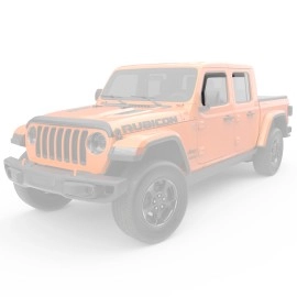 EGR 575251 - Dark Smoke Front & Rear In Channel Window Visors For 18-25 Wrangler|20-25 Gladiator