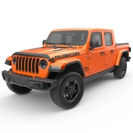 EGR 575255 - Matte Black Front & Rear In Channel Window Visors For 18-25 Wrangler|20-25 Gladiator