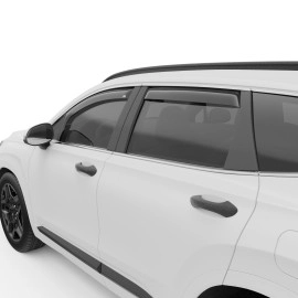 EGR 578171 - Dark Smoke Front & Rear In Channel Window Visors For 19-23 Hyundai Santa Fe