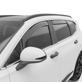EGR 578171 - Dark Smoke Front & Rear In Channel Window Visors For 19-23 Hyundai Santa Fe