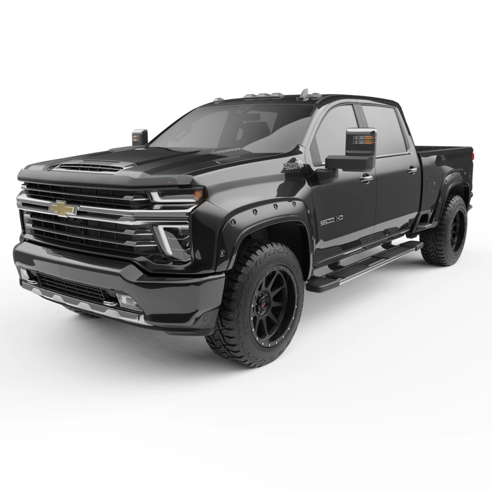 EGR 791884-GBA - Premium Bolt-on Look Fender Flare Set For 20-25 Chevy Silverado 2500 / 3500 HD