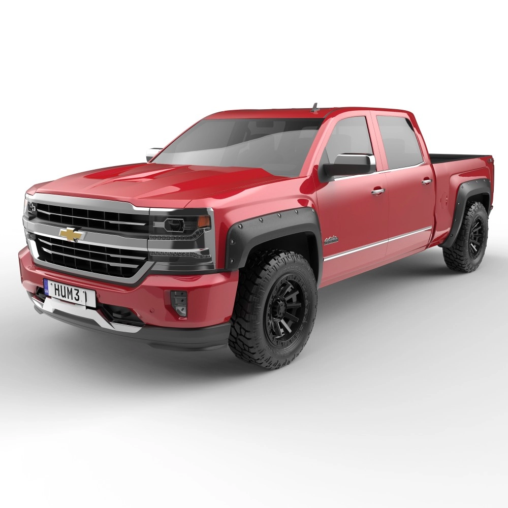 EGR BLF1009 - Baseline Bolt-On Look Fender Flare Set For 14-18 Silverado 1500|15-19 Silverado 2500 / 3500 HD