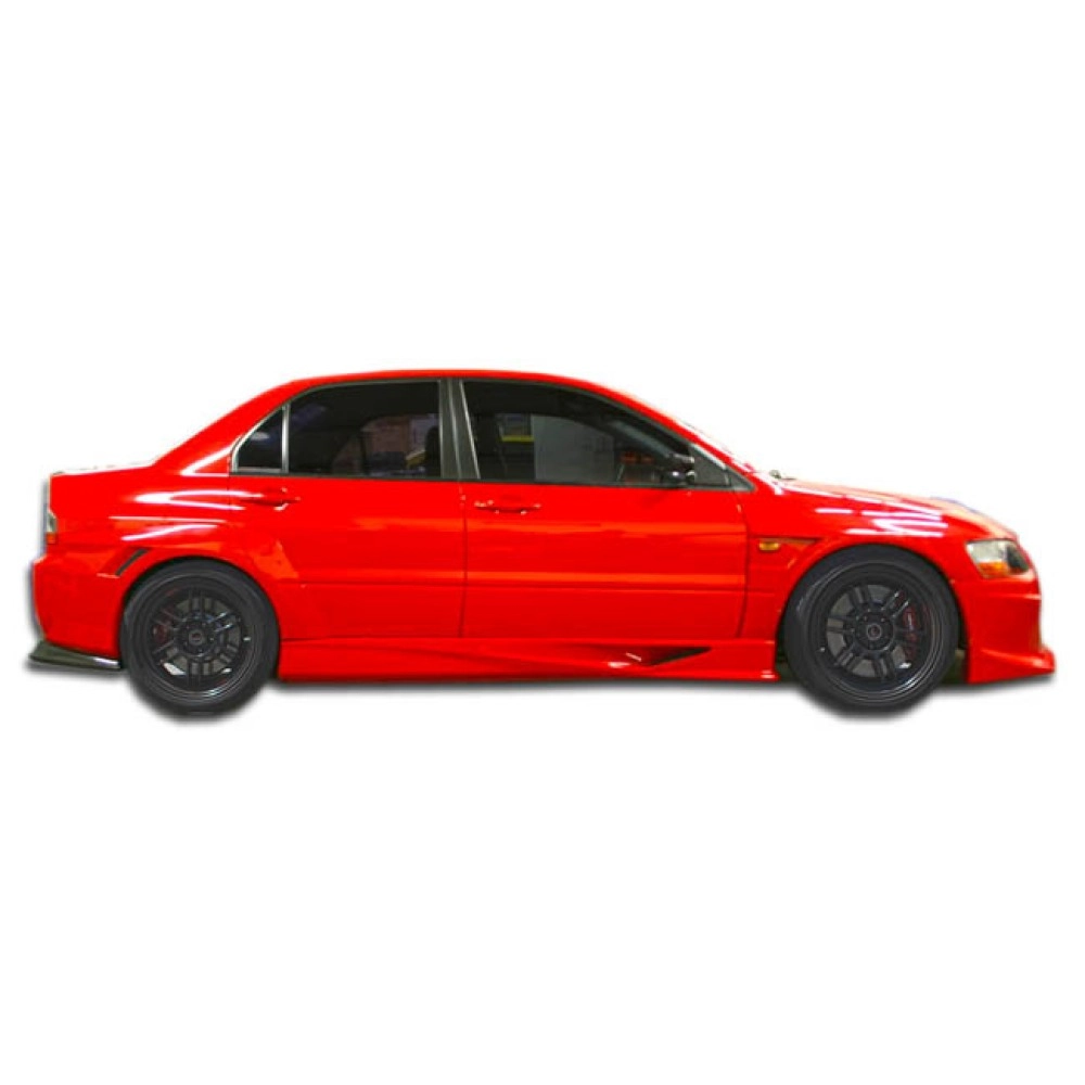 Duraflex 107213 - VT-X Wide Body Side Skirts Rocker Panels For 2003-2006 Mitsubishi Evolution - 2 Piece