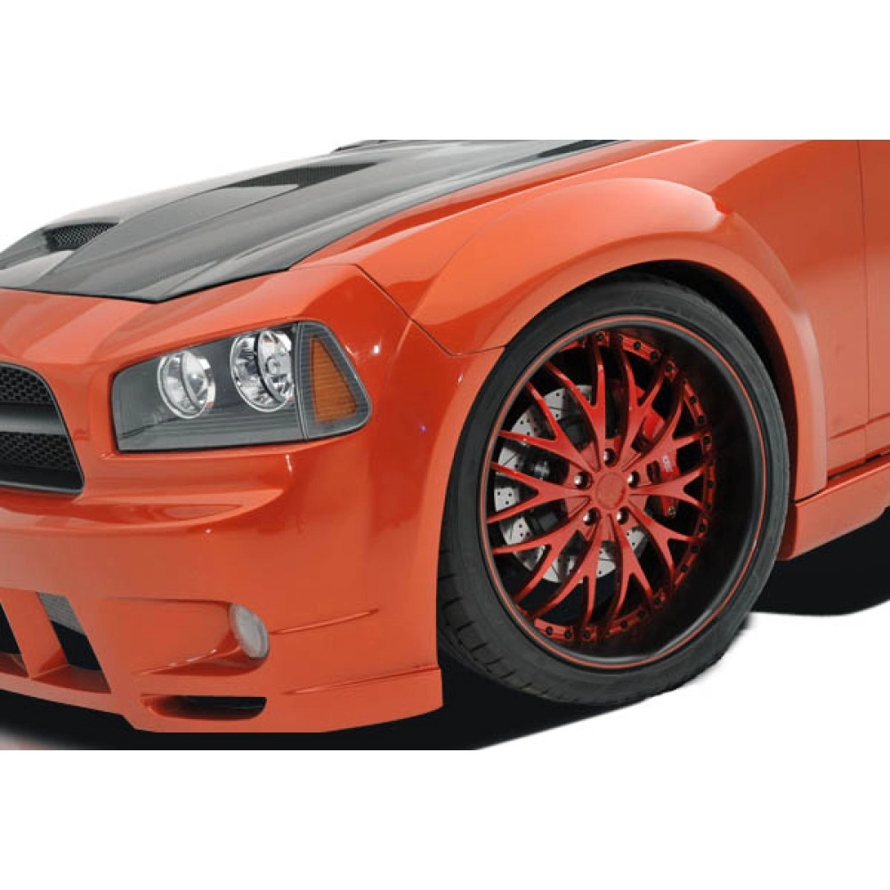 Couture 104815 - Polyurethane Luxe Wide Body Front Fender Flares For 2006-2010 Dodge Charger - 2 Piece