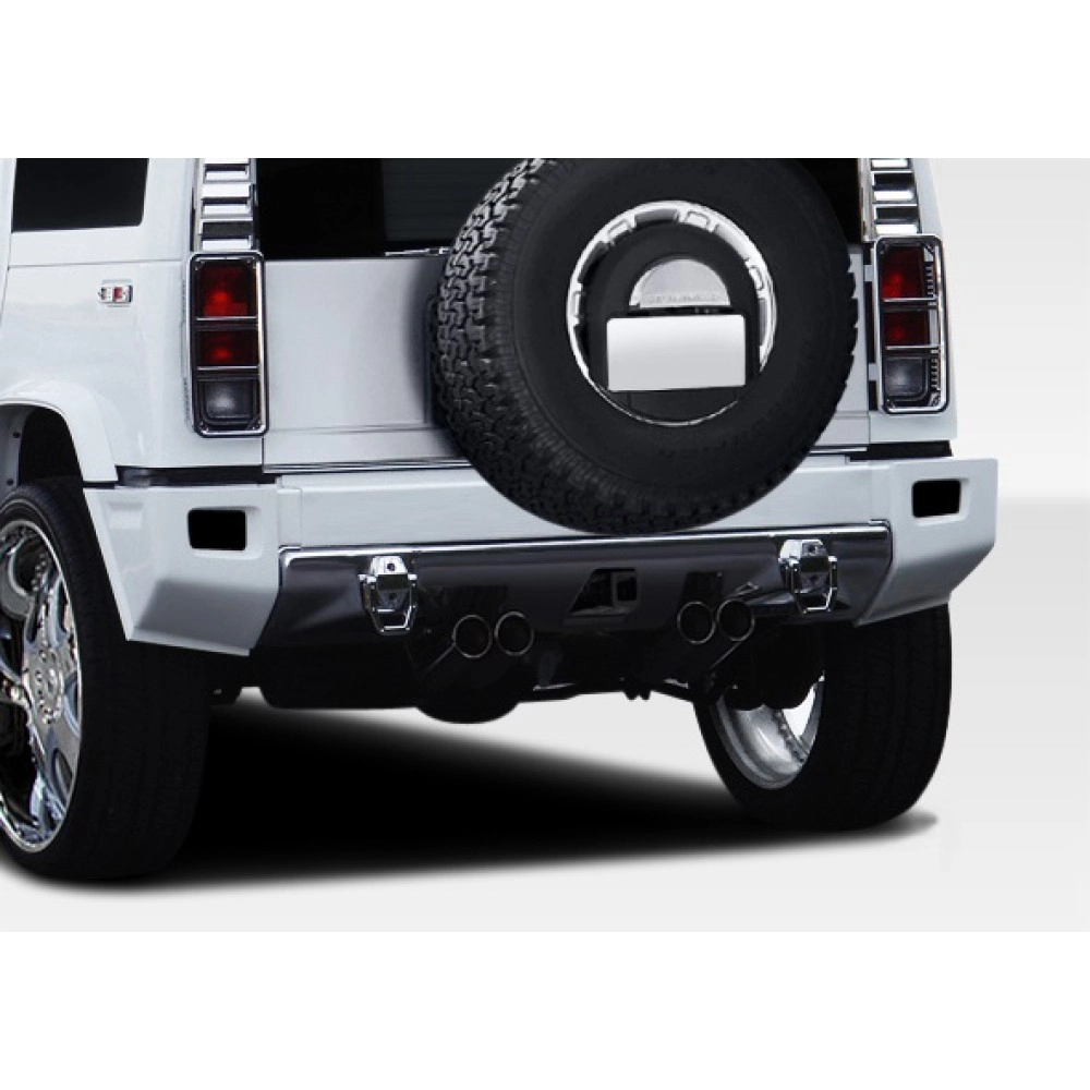 Duraflex 107746 - BR-N Rear Add Ons Spat Bumper Extensions For 2003-2009 Hummer H2 - 1 Piece