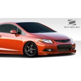 Duraflex 107951 - H-Sport Front Add Ons Spat Bumper Extensions For 2012-2013 Honda Civic - 2 Piece