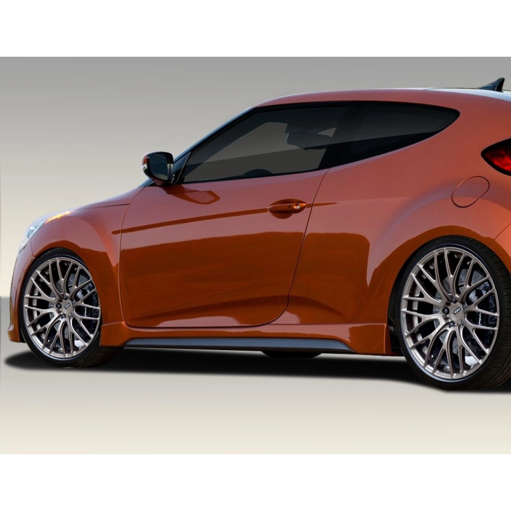 Duraflex 108846 - Turbo Look Side Skirts Rocker Panels For 2012-2017 Hyundai Veloster - 2 Piece
