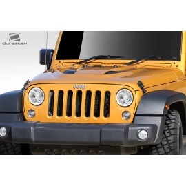 Duraflex 109692 - Power Dome Hood For 2007-2018 Jeep Wrangler - 1 Piece