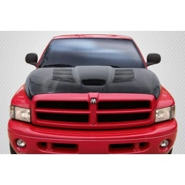 Carbon Creations 113120 - DriTech Viper Look Hood For 1994-2001 Dodge Ram - 1 Piece