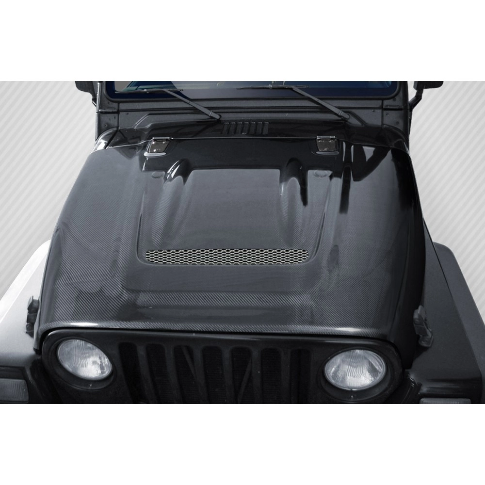 Carbon Creations 113640 - Heat Reduction Hood For 1997-2006 Jeep Wrangler - 1 Piece