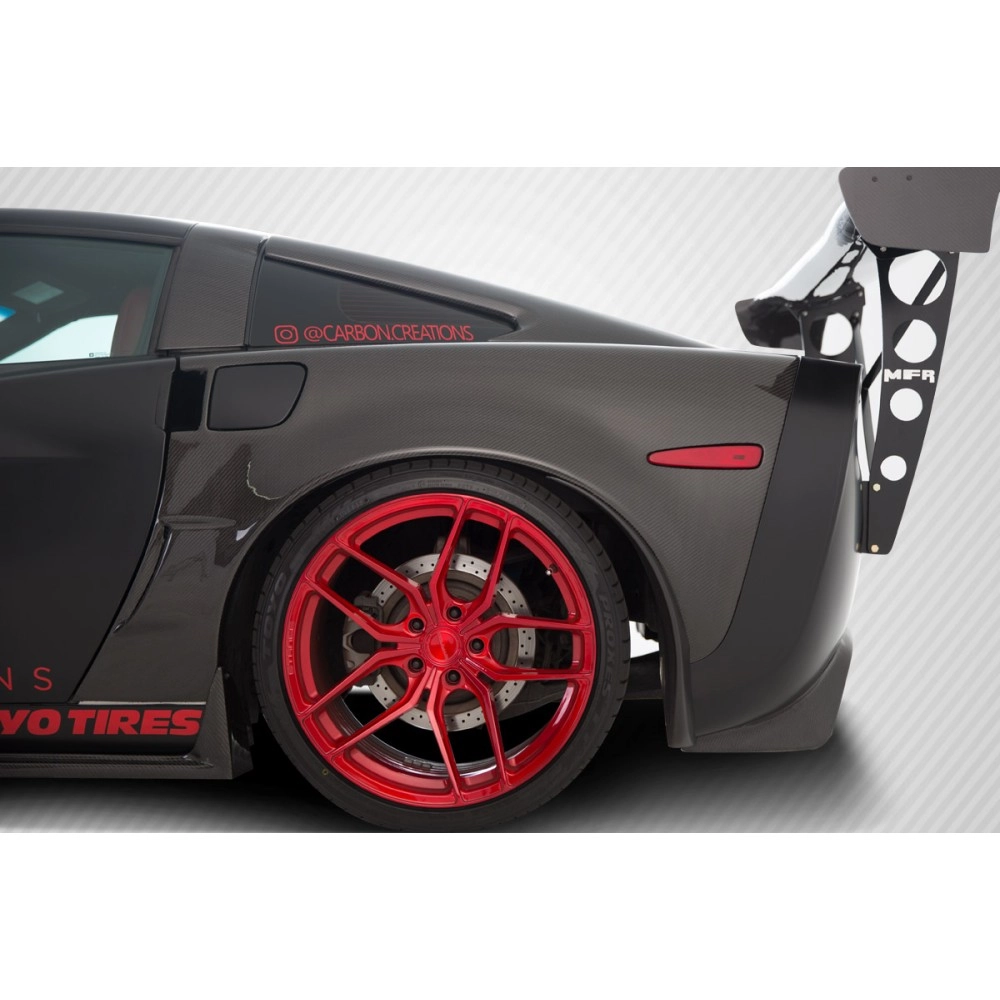 Carbon Creations 113784 - ZR1 Look Rear Fenders For 2005-2013 Chevrolet Corvette - 2 Piece