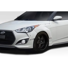Duraflex 114305 - Envision Front Fender Flares For 2012-2017 Hyundai Veloster - 4 Piece