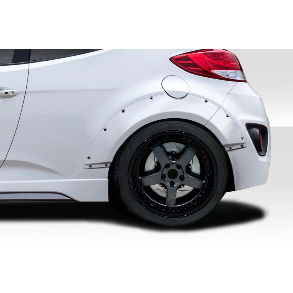 Duraflex 114306 - Envision Rear Fender Flares For 2012-2017 Hyundai Veloster - 4 Piece