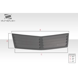 Duraflex 114604 - Trackstar 1 Hood Vents - 3 Piece
