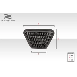 Duraflex 114608 - Trackstar 3 Hood Vents - 3 Piece