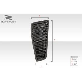 Duraflex 114608 - Trackstar 3 Hood Vents - 3 Piece