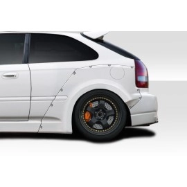 Duraflex 116513 - MMR Rear Fender Flares (+60mm) For 1996-2000 Honda Civic - 3 Piece