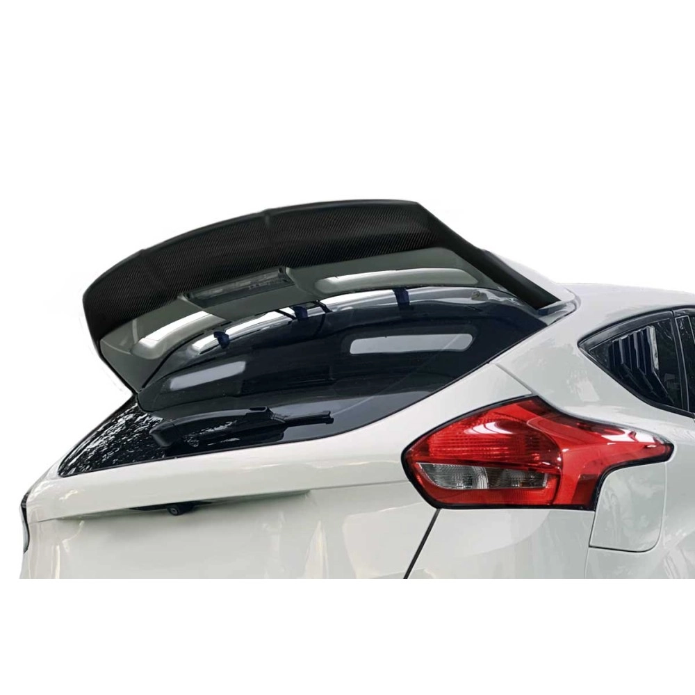 Carbon Creations 118724 - Walla Rear Wing Spoiler Extension For 2015-2018 Ford Focus ST - 1 Piece
