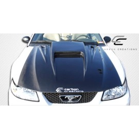 Carbon Creations 102722 - Spyder 3 Hood For 1999-2004 Ford Mustang - 1 Piece