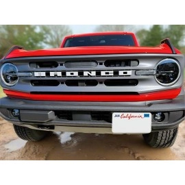 STO N SHO SNS289a - Quick Release License Plate Bracket For 2021-2024 Ford Bronco with plastic bumper WITHOUT Adaptive Cruise Control